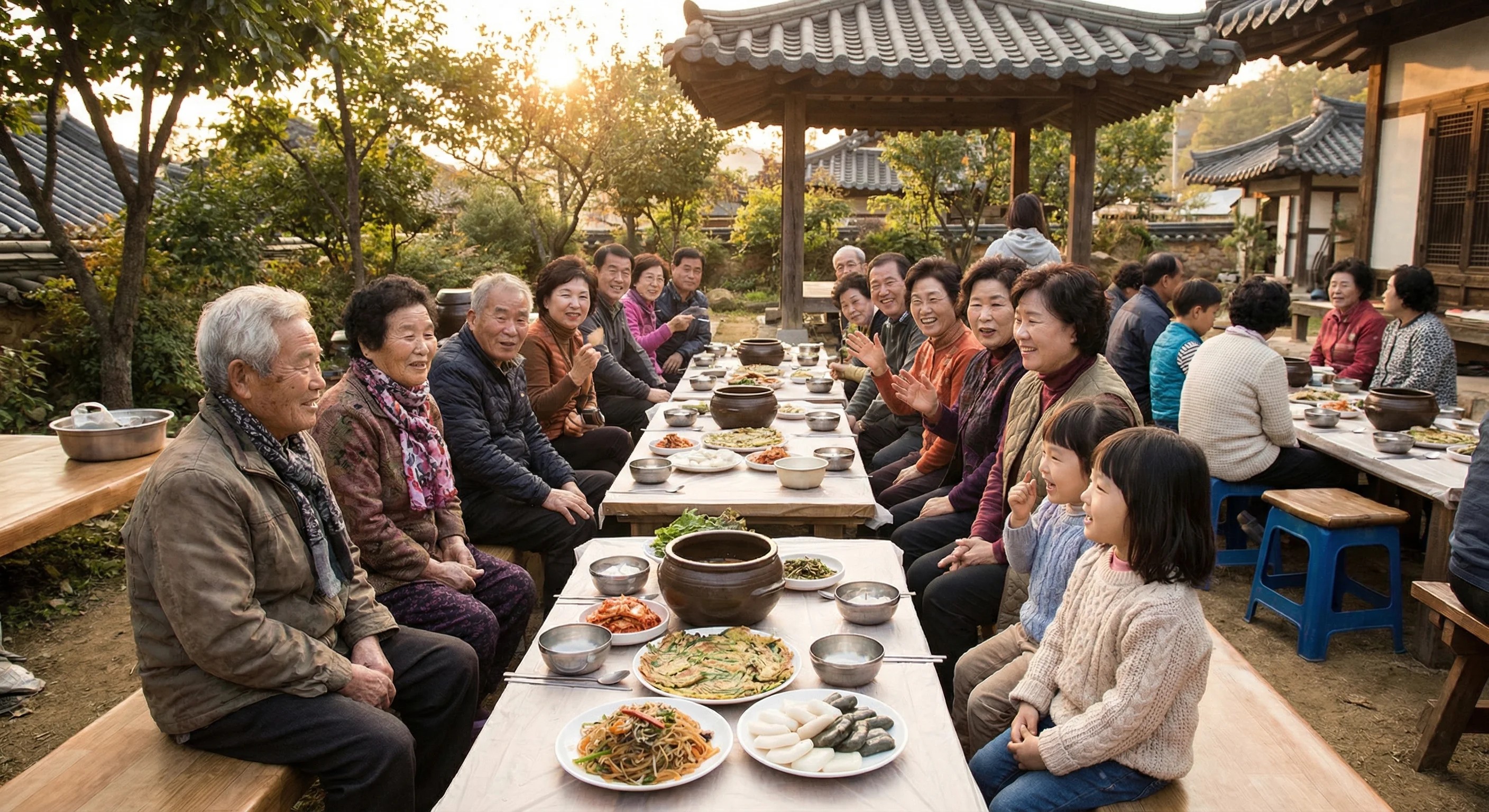 마을 모임 풍경